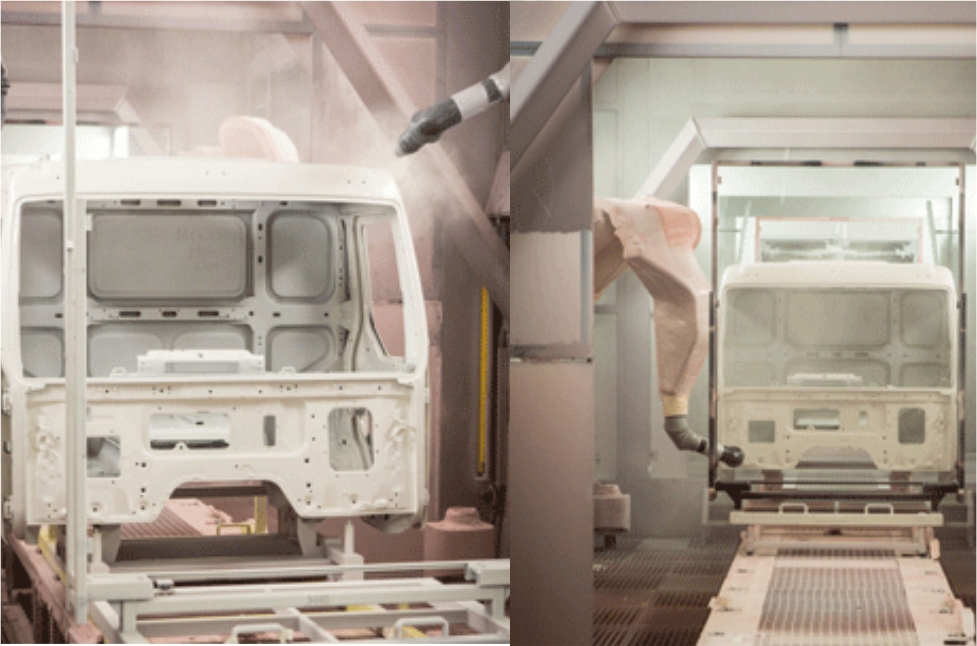 Volvo automatiza pintura de cabines de caminhões