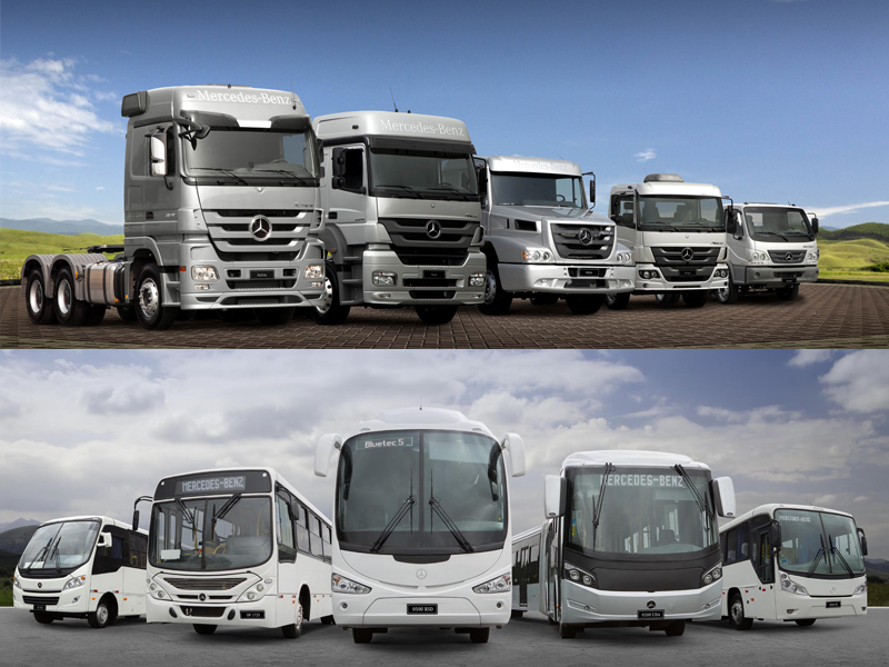 Mercedes-Benz aumenta participação nas vendas de ônibus e caminhões em outubro