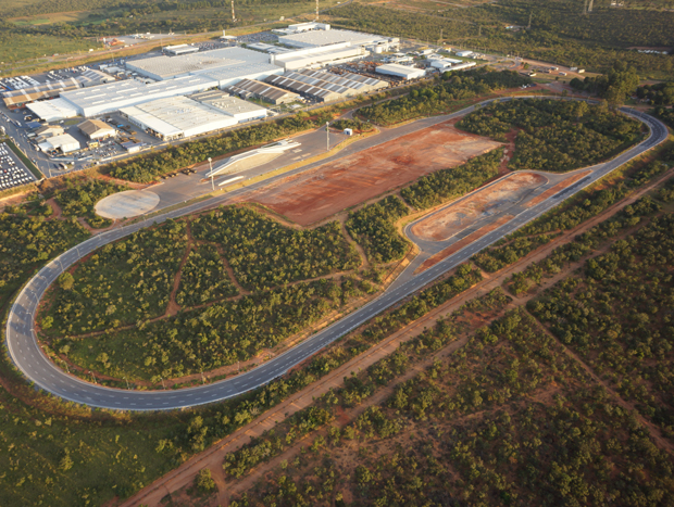 Pista de testes para caminhões