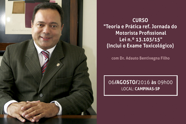 CURSO “Teoria e Prática ref. Jornada do Motorista Profissional  Lei n.º 13.103/15”