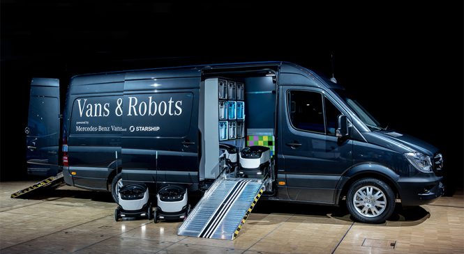 Furgão Sprinter e robôs autônomos aumentam a eficiência da logística de distribuição de produtos