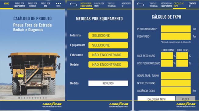 Goodyear desenvolve aplicativo móvel para pneus OTR