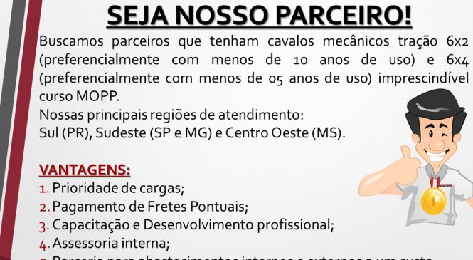 Oportunidade de Emprego para caminhoneiros – Videira Transportes