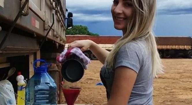 Jovem caminhoneira de SC mostra rotina nas redes sociais e acumula milhares de seguidores