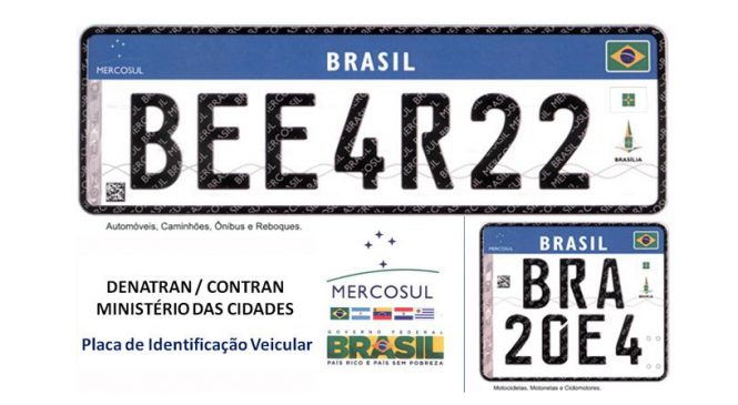 Placas de veículos no padrão do Mercosul, que entrariam em vigor em setembro, são suspensas por 60 dias