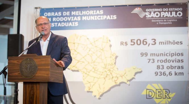 Governador Geraldo Alckmin anuncia R$ 506 milhões para modernizar 33 rodovias