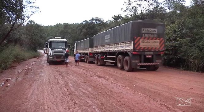 Tomada por buracos, MA-006 causa prejuízo a caminhoneiros no Maranhão