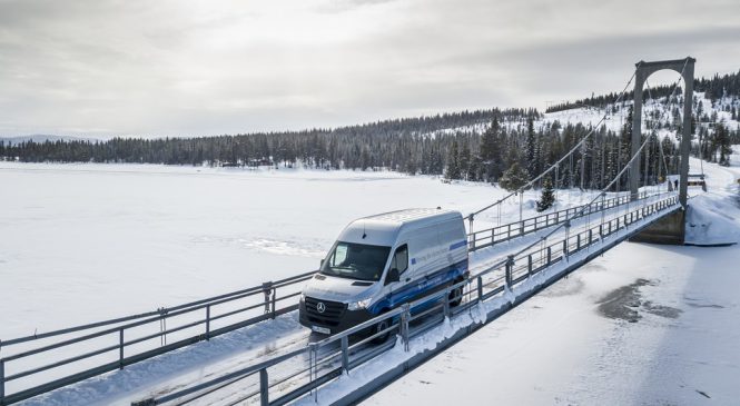 Sprinter elétrica encerra com êxito os rigorosos testes de inverno no Círculo Polar Ártico