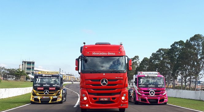 Actros atinge 240 km por hora nas pistas das corridas de caminhão