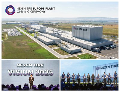 A Nexen Tire divulga a nova fábrica da Europa na cerimônia de inauguração e corte de fita na República Tcheca