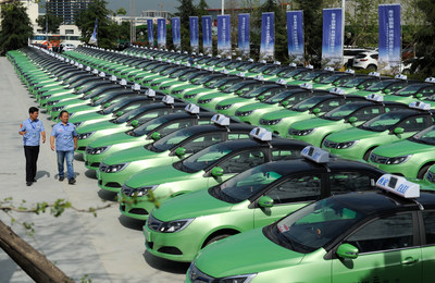 Xi’an lança 200 táxis elétricos; a energia limpa deve substituir o gás até 2019