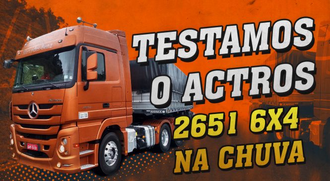 [VÍDEO] Testamos o Actros 2651 6×4 AUTOMÁTICO na chuva