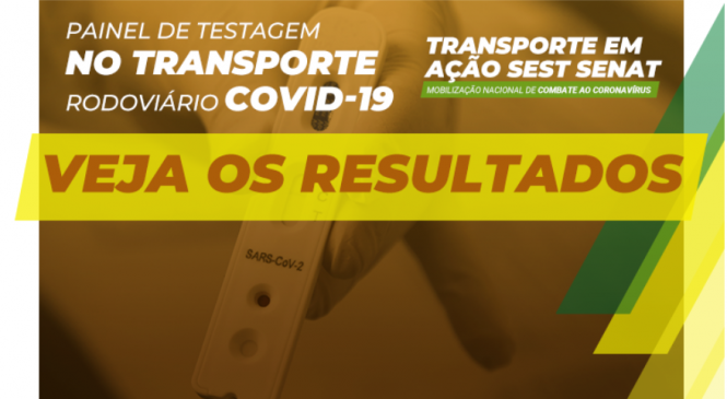 SEST SENAT lança painel com impacto da pandemia sobre a saúde dos trabalhadores do transporte