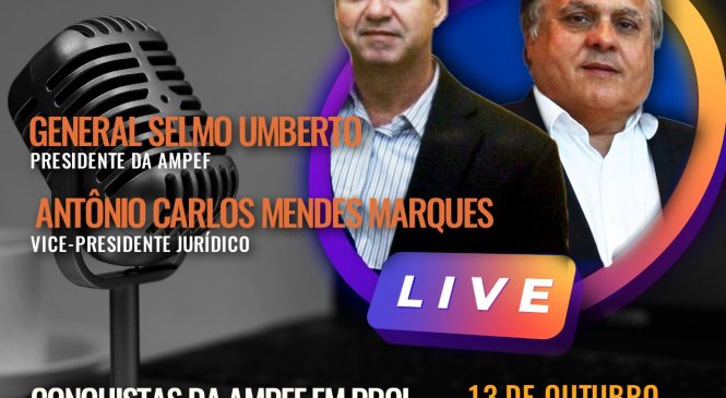 Live com representantes da AMPEF acontece na terça-feira (13)