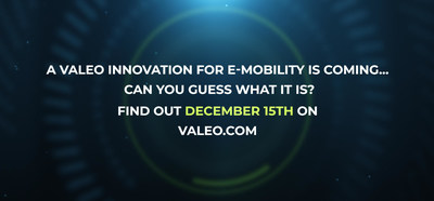 Uma outra inovação da Valeo para e-mobilidade será anunciada em 15 de dezembro