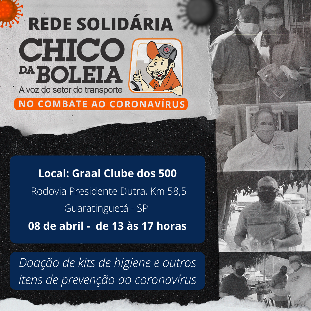 Ação da “Rede Solidária Chico da Boleia” chega ao Graal Clube dos 500
