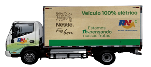 Nestlé investe em frota sustentável e terá 100 veículos elétricos e movidos a biocombustível