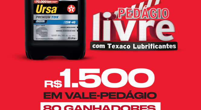 Promoção “Pedágio Livre” da Texaco termina dia 30 de setembro