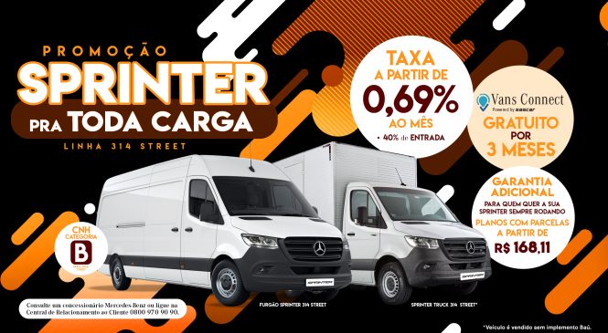 Mercedes-Benz Vans apresenta nova campanha de vendas “Sprinter Pra Toda Carga”