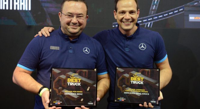 Mercedes-Benz conquista prêmios de melhor caminhão pesado fora de estrada com Arocs e melhor pós-venda