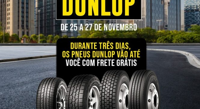 Dunlop e Falken oferecem frete grátis na Yellow Friday