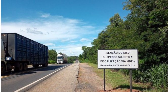 Ecovias do Araguaia implementa cobrança automática de veículos de carga com eixos suspensos