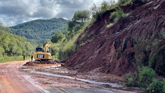 Rio Grande do Sul tem seis rodovias bloqueadas devido as chuvas