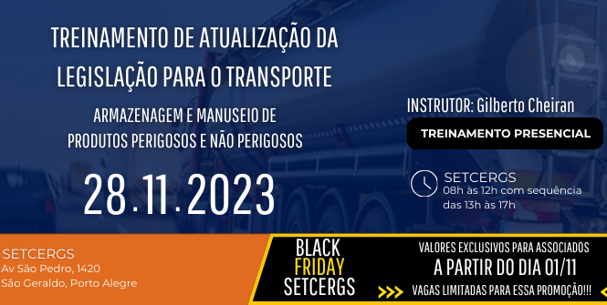 SETCERGS promove Curso de Atualização da Legislação para Transporte, Armazenagem e Manuseio de Produtos Perigosos