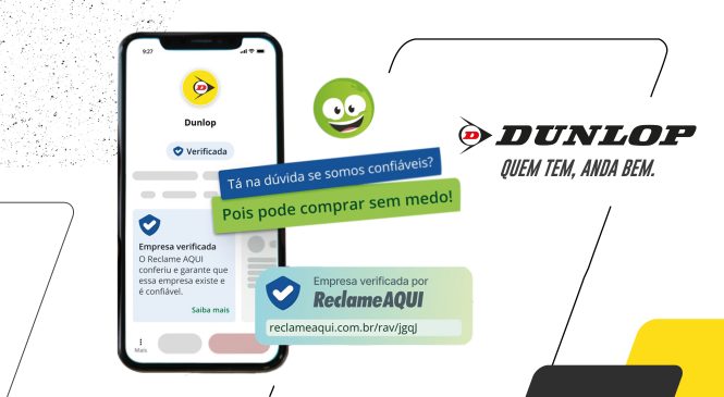 Dunlop conquista selo ‘RA VERIFICADA’ do Reclame AQUI e reforça confiabilidade e transparência ao consumidor